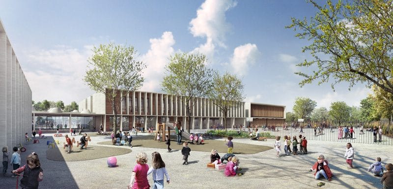 Première brique posée à l’école Las Fonsès – SCOP Ecozimut Première brique posée à l'école Las Fonsès - SCOP Ecozimut