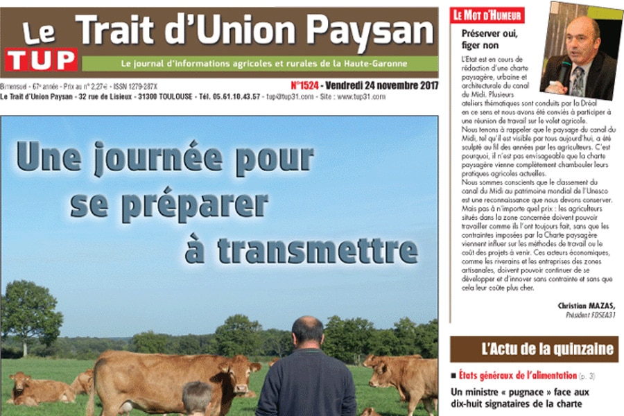 Couverture de la gazette tup31novembre31