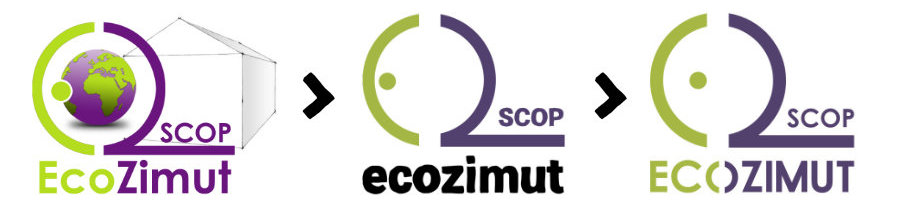 Evolution du logo SCOP Ecozimut Evolution du logo SCOP Ecozimut
