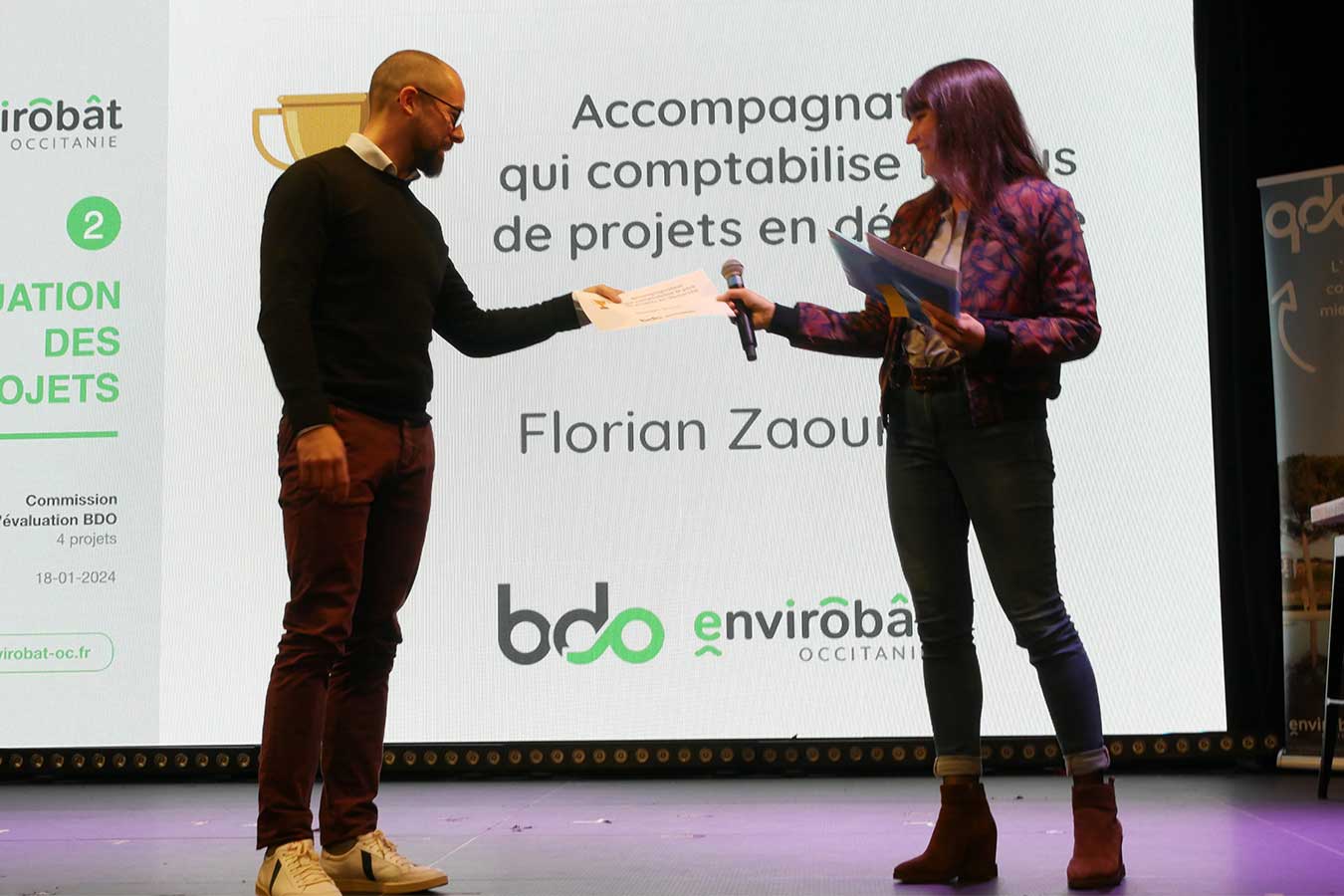 10 ANS BDO 4 Florian Zaour accompagnant qui comptabilise le plus grand nombre de projets BDO 2 - ©Envirobat Occitanie