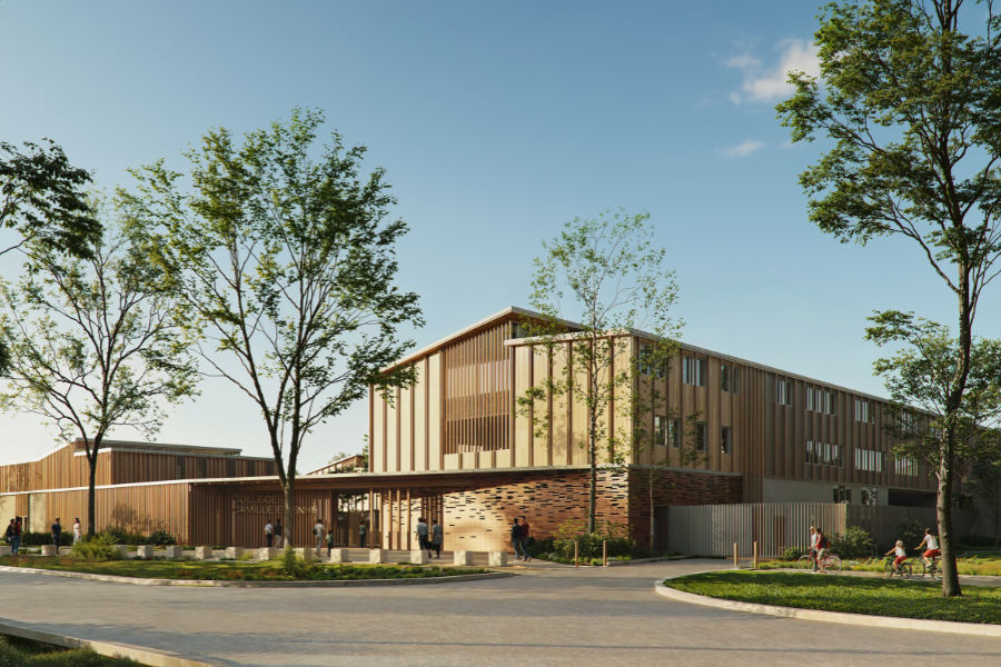 Un nouveau collège exemplaire en Occitanie : matériaux biosourcés et bioclimatique